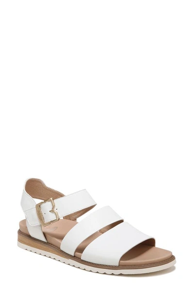 Dr. Scholl's Island Glow Sandal In White Faux Leather