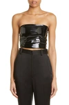 LAPOINTE FAUX PATENT LEATHER TUBE TOP