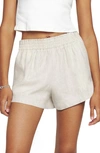Reformation Nashville High-waisted Shorts In Oatmeal
