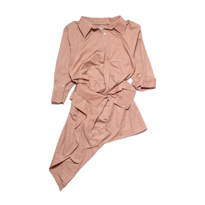 Alexander Wang Asymmetric Deconstructed Shirt Dress Safari In 4