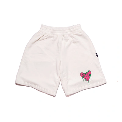 Palm Angels Spray Heart Sweatshorts Shorts White In M