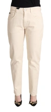Dolce & Gabbana White Cotton Skinny Denim  Jeans Pants In White