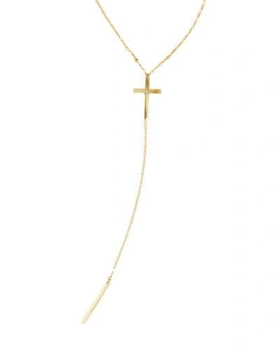 Lana Bond Crossary Chime Lariat Necklace In Gold