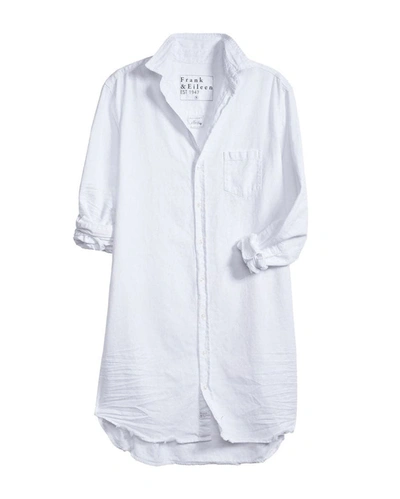Frank And Eileen Mary Woven Button Up Dress In White