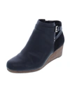 DR. SCHOLL'S DOUBLE WOMENS FAUX LEATHER ANKLE BOOTIES