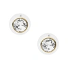Fossil Women's Gold Tone Brass Stud Earring Gold Brass Stud Earring In White