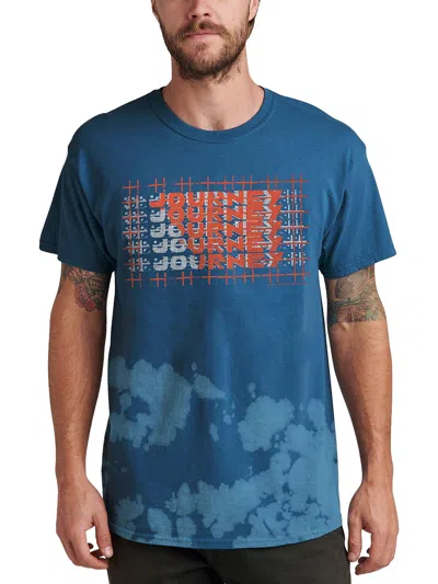 Junk Food Journey Don't Stop Mens Cotton Graphic T-shirt In Blue