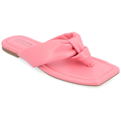 Journee Collection Tru Comfort Ares Vegan Leather Sandal In Pink