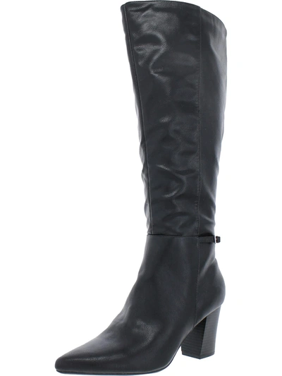 Lifestride Womens Pointed Toe Block E Knee-high Boots In Black