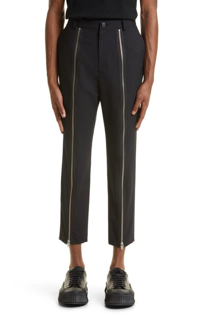 Undercover Tailored Trousers With Statement Zipper In Black