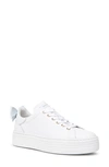 Nerogiardini Bow Skater Platform Sneakers W/ Bow, White In White