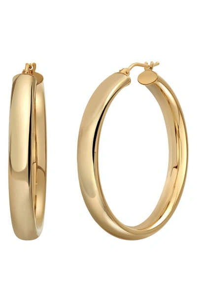 Bony Levy 14k Gold Smooth Hoop Earrings In 14k Yellow Gold