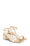 Agl Attilio Giusti Leombruni Women's Angie Golden Ankle Strap High Heel Sandals In Golden-golden