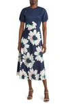 Ted Baker Daysiah Midi Dress In Dark Navy