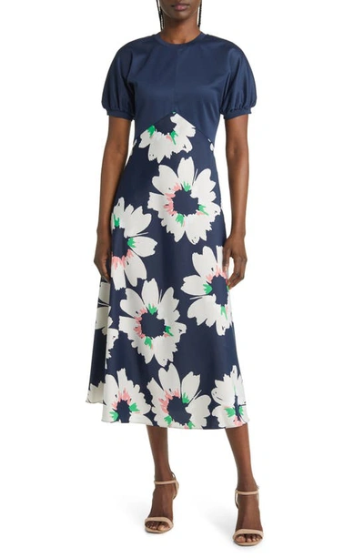 Ted Baker Daysiah Midi Dress In Dk-navy