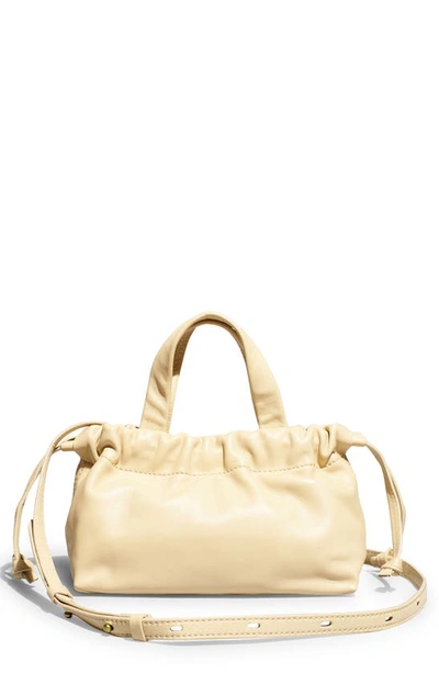 Madewell Mini The Piazza Leather Crossbody Bag In Buttered Scone