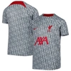 NIKE YOUTH NIKE GRAY LIVERPOOL PRE-MATCH TOP