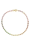 Bony Levy Iris Rainbow Sapphire Bracelet In 18k Yellow Gold