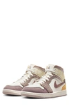 Jordan Air  1 Mid Se Craft High Top Basketball Sneaker In Sail/ Taupe Haze/ Fossil Stone