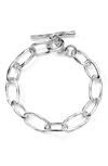 Ippolita Classico Faceted Oval Link Bracelet In Silver
