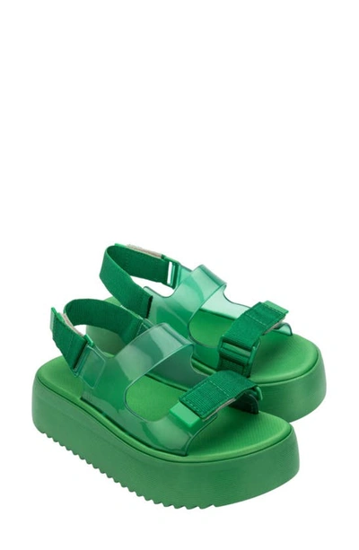 Melissa Brave Papete Platform Sandal In Green