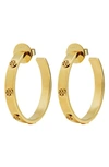 Tory Burch Miller Hoop Earrings In Tory Gold