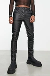 ASOS DESIGN FAUX LEATHER SKINNY TROUSERS