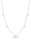 ZOË CHICCO STACKED DIAMOND STATION NECKLACE