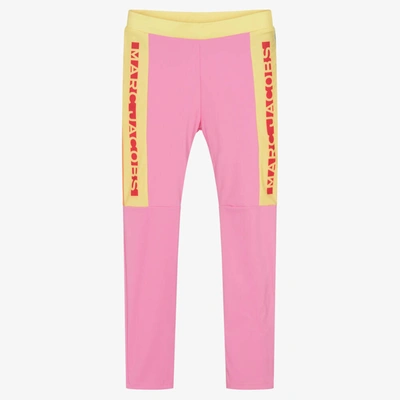 Marc Jacobs Kids'  Girls Pink Logo Leggings