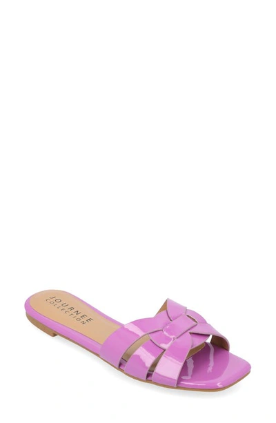 Journee Collection Journee Womens Arrina Flat Sandals In Purple
