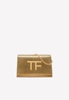 Tom Ford Tf Disco Lizard-print Crossbody Bag In Gold