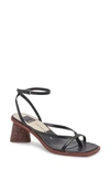 Dolce Vita Banita Ankle Strap Sandal In Black Leather