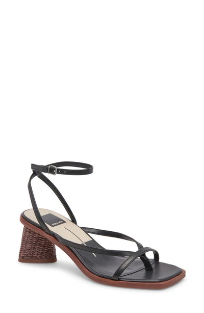Dolce Vita Banita Ankle Strap Sandal In Black Leather