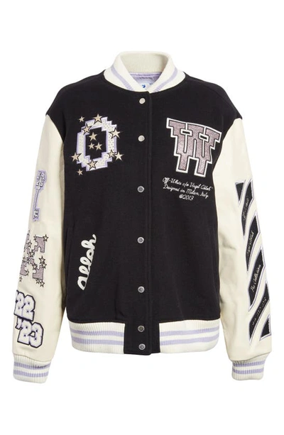 Off-white Varsity Jacket In Black