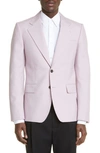 Alexander Mcqueen Wool Serge Single-breasted Jacket In Pale Lilac