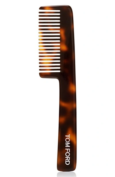 Tom Ford Beard Comb 1 Comb - 126 Mm X 28 Mm X 4 Mm Thick In Tortoiseshell