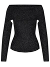 Khaite Salma Glittery Off-the-shoulder Top In Black