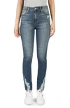 ARTICLES OF SOCIETY ARTICLES OF SOCIETY RENE DISTRESSED HIGH WAIST RAW HEM SKINNY JEANS