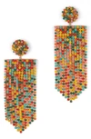 DEEPA GURNANI FANNING CRYSTAL DROP EARRINGS