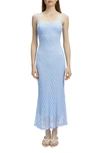 Bardot Adoni Mesh Midi Dress In Cornflower