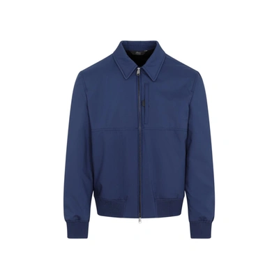 Brioni Blouson Jacket In Royal Blue