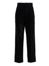Nude Black Pleated Pants In Black