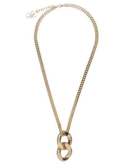 Jw Anderson Chain-link Pendant Necklace In Gold