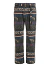 Sacai Black Eric Haze Edition Printed Jeans In Multicolor
