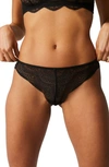 Simone Perele Karma Mid-rise Stretch-lace Briefs In Black