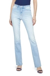 L AGENCE RUTH HIGH WAIST RAW HEM STRAIGHT LEG JEANS