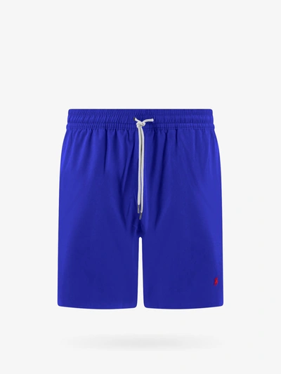 Polo Ralph Lauren Logo刺绣泳裤 In Blue