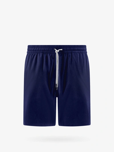 Polo Ralph Lauren Logo-embroidered Swimming Trunks In Blue