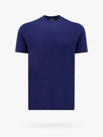 Zanone Short Sleeves T In Bluette