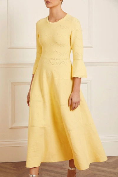Needle & Thread Pretty Pointelle Knit Gown In Yellow